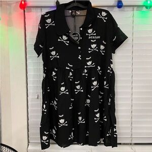 Dolls Kill x Emily the Strange Death Becomes You Shirt Dress 1X